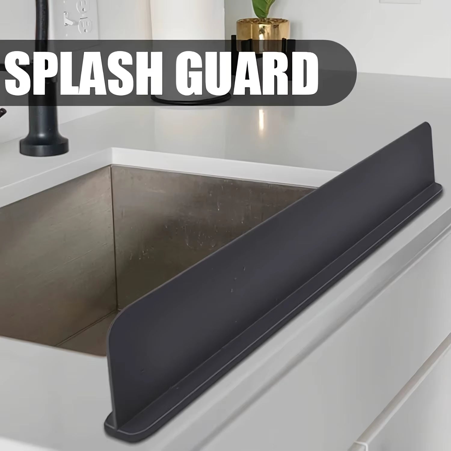 Silicone Sink Baffle Splash Guard Protect Cloth from Splashing Water Baffle Splash Protector for Washing Dishes Faucet Bathroom