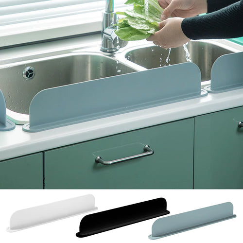 Silicone Sink Baffle Kitchen Splash Guard Household Non Slip Water Barrier for Washing Dishes and Vegetables Adhesive Partition